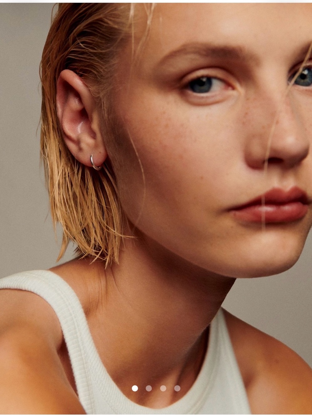 Sezane Eva Anneaux Petits Recycled Silver Hoop Earrings - Silver